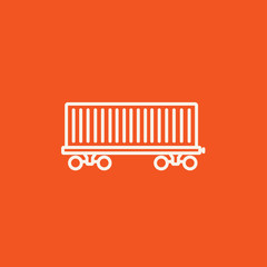 Cargo wagon line icon.
