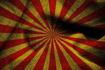 Sunbeam on the grunge sackcloth background 