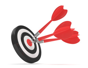 Three arrows darts in center.