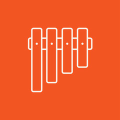 Vibraphone line icon.