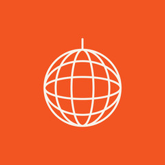 Disco ball line icon.