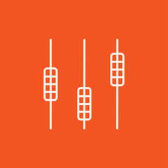 Sound mixer console line icon.