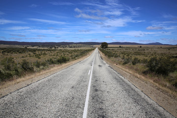 Road to nowhere in Tasmania. Australia