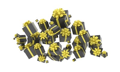 Fototapeta premium flying gift boxes