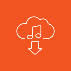 Download music line icon.