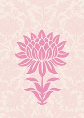 water lily, wedding card design, India