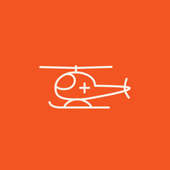 Air ambulance line icon.