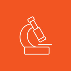 Microscope line icon.