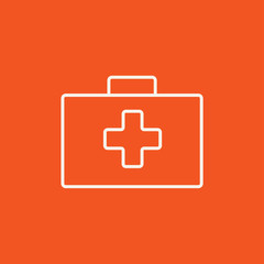 First aid kit line icon.