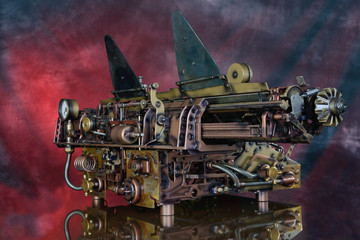 Fototapeta premium Steampunk Typewriter.