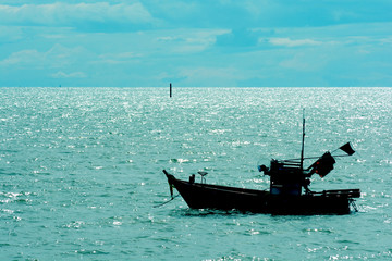 Boat sail on the sea