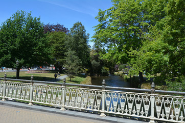 Landscape of the Avon River Christchurch - New Zealand