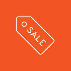 Sale tag line icon.