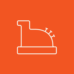 Cash register machine line icon.
