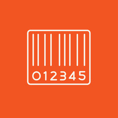Barcode line icon.