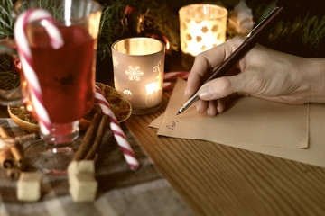 hand writing Christmas