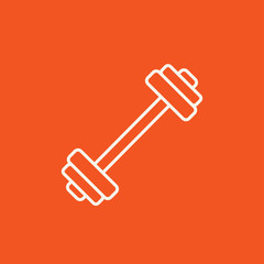 Dumbbell line icon.