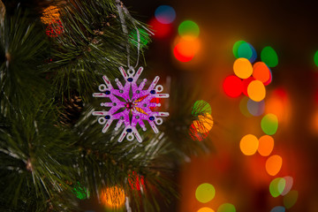 Christmas decoration on christmass tree