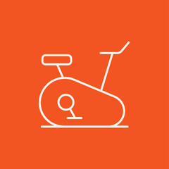 Exercise bike line icon.