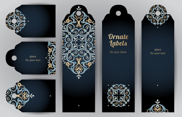 Ornate cards in oriental style.
