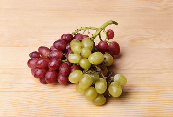 Grapes on a wooden table