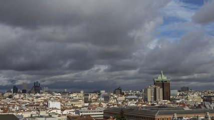 cloudy sky in Madrid