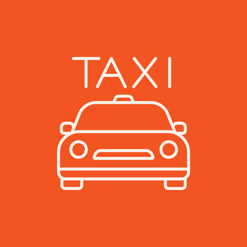 Taxi line icon.