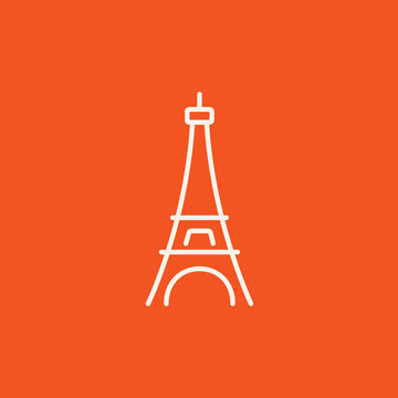 Eiffel Tower line icon.