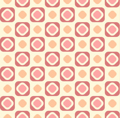 Geometric seamless pattern background with round corner square.