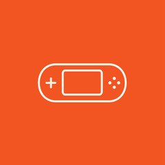 Game console gadget line icon.