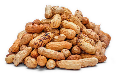 Pile of dried peanuts