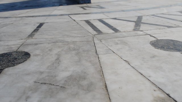 Sundial in the city