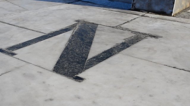 Sundial in the city
