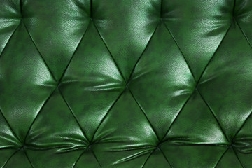 green upholstery leather pattern background
