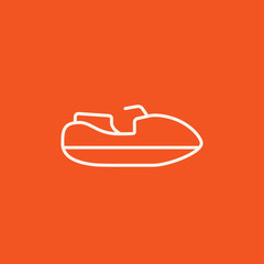 Jet scooter line icon.