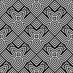 Design seamless monochrome geometric pattern