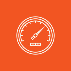 Speedometer line icon.