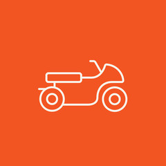 Motorcycle line icon.