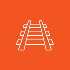 Railway track line icon.