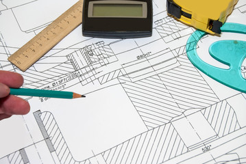 abstract engineering drawings