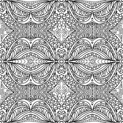 Abstract mandala seamless  coloring page 

