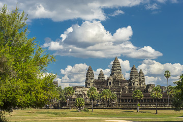  Ancient temple Angkor wat on a sunny day 