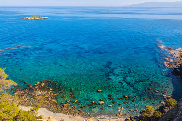 cyprus, emerald sea bay scene