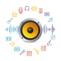 Music Icon Concept. Vector