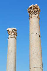 column in old  temple and