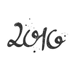 2016 New Year hand lettering design