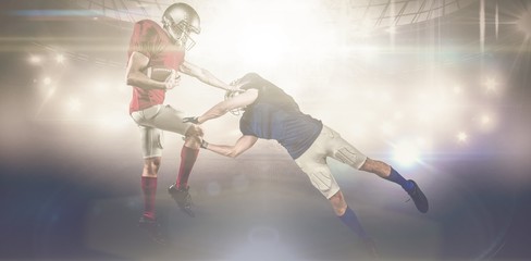 Composite image of american football players