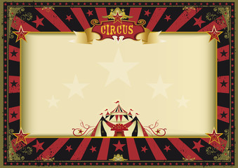 Horizontal poster red black circus