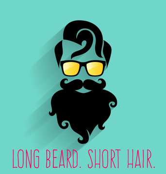 Hipster. Long Beard. 