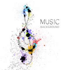 Naklejka premium Vector Illustration of an Abstract Music Design
